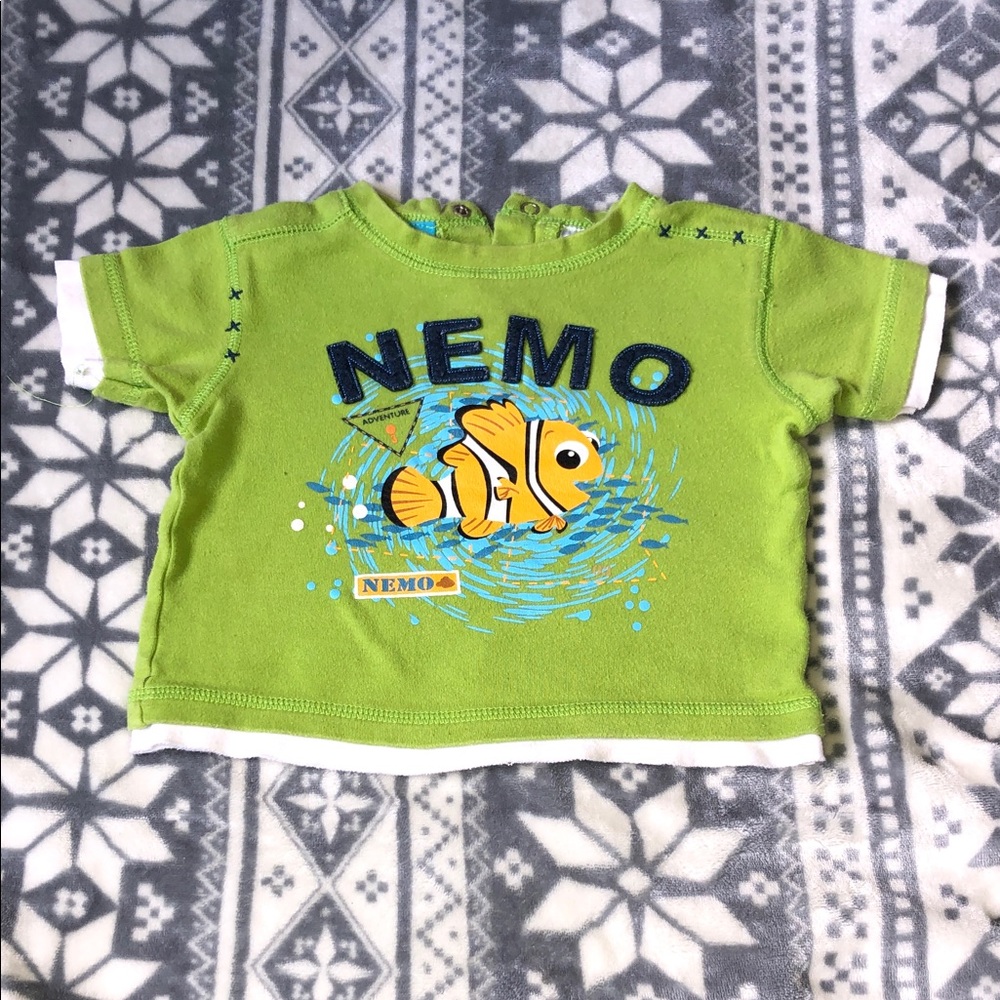 Disney Lime Green Nemo Short Sleeve Tee